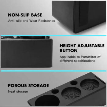 Gambar produk ALLKISSCAFE Coffee Tamper Station Espresso Portafilter 245x100x77mm - AK345