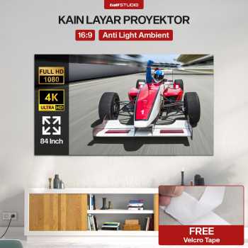 TaffSTUDIO Kain Layar Proyektor Anti-Light Ambient Screen Curtain 16:9 - L21