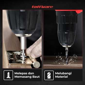 Gambar produk Taffware Bor Listrik Cordless Lithium Battery Electric Screwdriver 12V - KR564