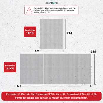 Gambar produk TaffHOME Kasa Nyamuk Jaring Jendela Ventilasi Mosquito Net PP Nano 1x2M - AW15