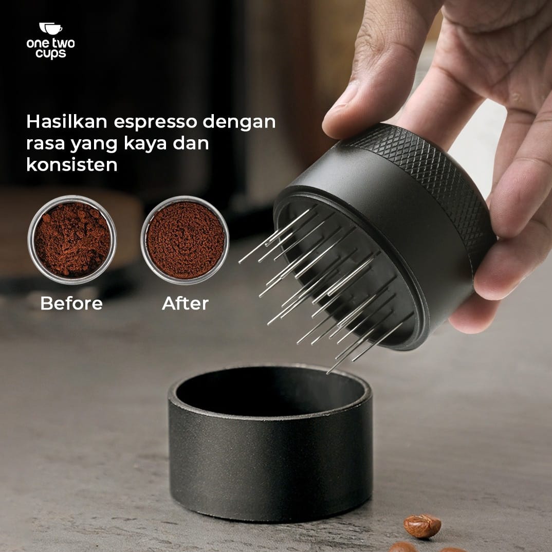 One Two Cups Jarum Kopi Espresso 21 Needle Distribution Tool 51mm - ZH-6 Gambar produk One Two Cups Jarum Kopi Espresso 21 Needle Distribution Tool 51mm - ZH-6