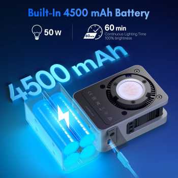 Gambar produk ZHIYUN CINEPEER Lampu Studio Pocket Fill Light RGB COB LED 50 W - CX50 RGB