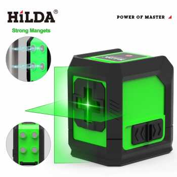 HILDA Laser Level Self Leveling 2 Line Magnetic 635nm Waterproof - LS299
