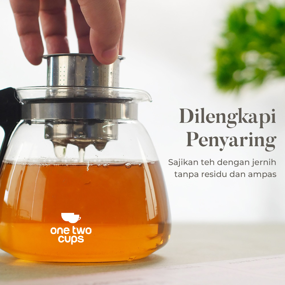 One Two Cups Teko Teh Chinese Teapot Pitcher 950ml with 4 Cups - EM01 Gambar produk One Two Cups Teko Teh Chinese Teapot Pitcher 950ml with 4 Cups - EM01
