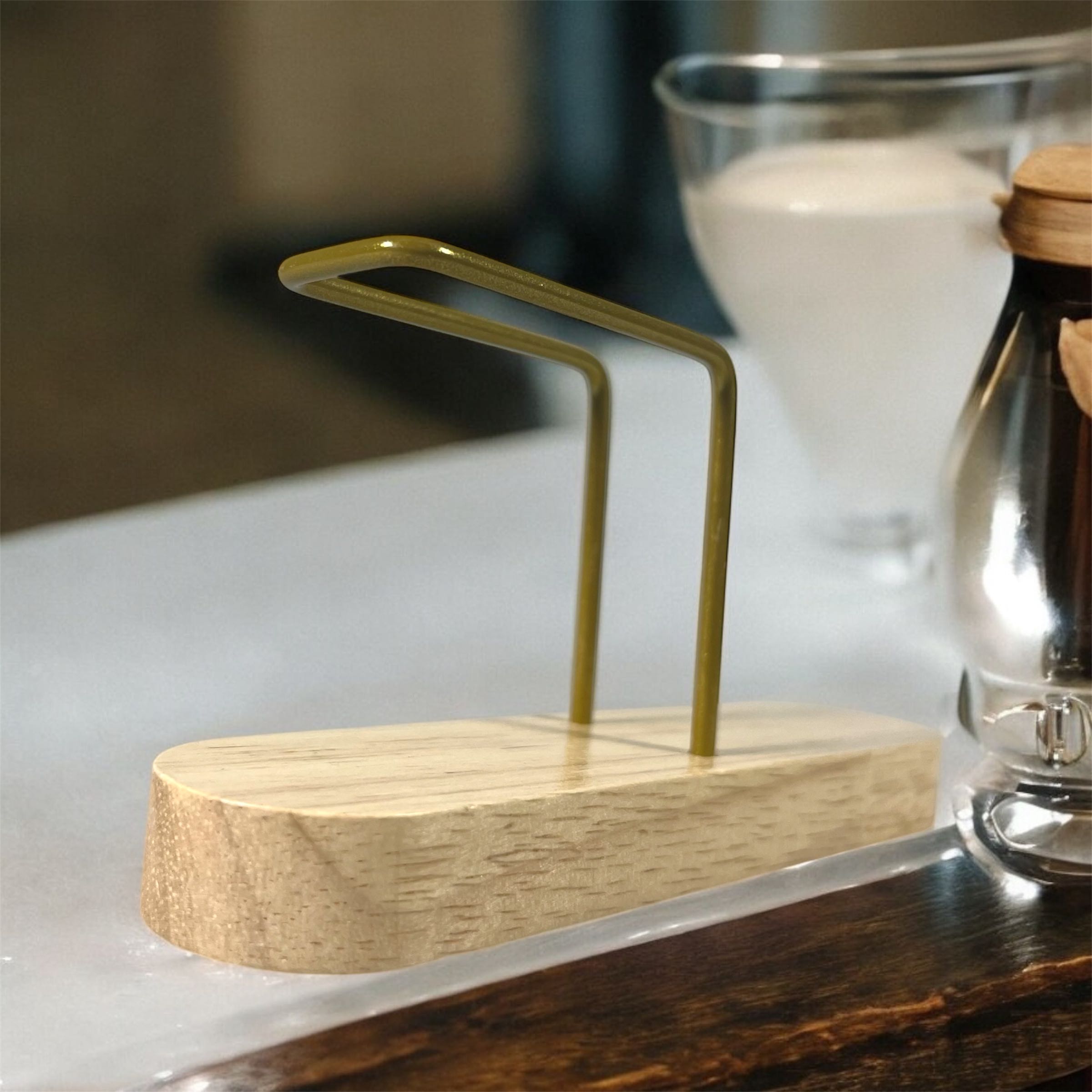 One Two Cups Coffee Filter Paper Holder Wood Tempat Kertas Filter - P-55 Gambar produk One Two Cups Coffee Filter Paper Holder Wood Tempat Kertas Filter - P-55