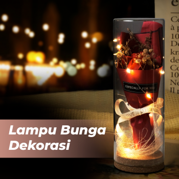 AINYROS Lampu Bunga Dekorasi LED Eternal Flower Dome Glass Cover - AN2185