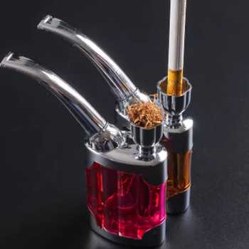 Gambar produk YAJUE Filter Rokok Air Water Smoking Hookah Pipe Stainless Steel - ZF500