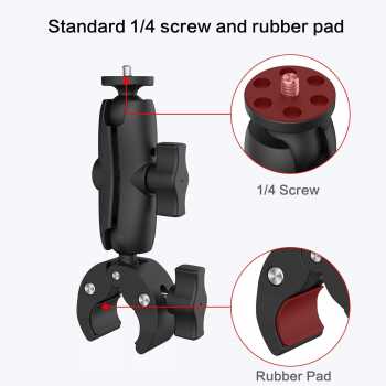 Gambar produk Fahliso Clamp Holder Action Camera Motorcycle Handlebar 1/4 Inch - FH-14