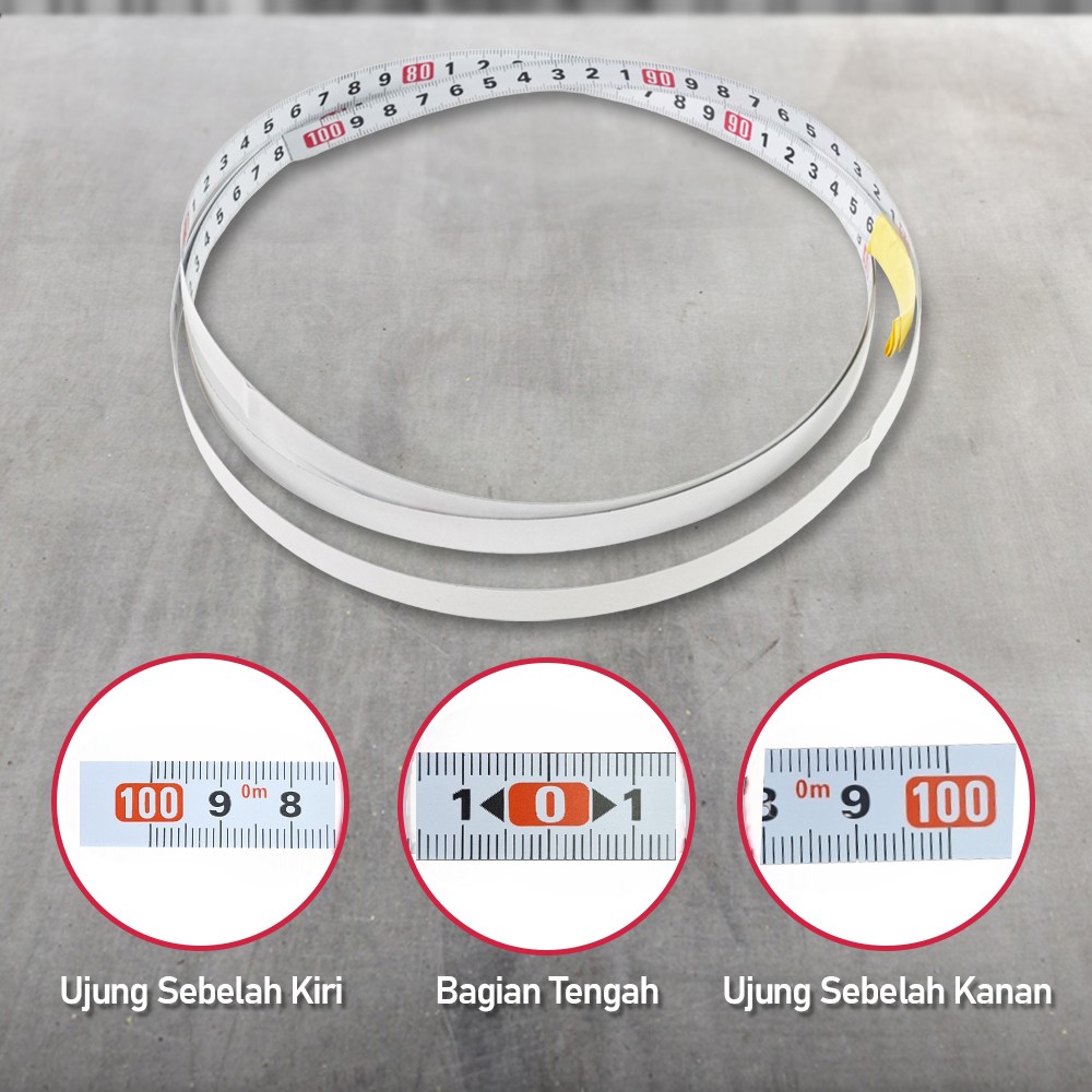 Mayitr Meteran Adhesive Scale Bar Steel Ruler 2M - M003 Gambar produk Mayitr Meteran Adhesive Scale Bar Steel Ruler 2M - M003