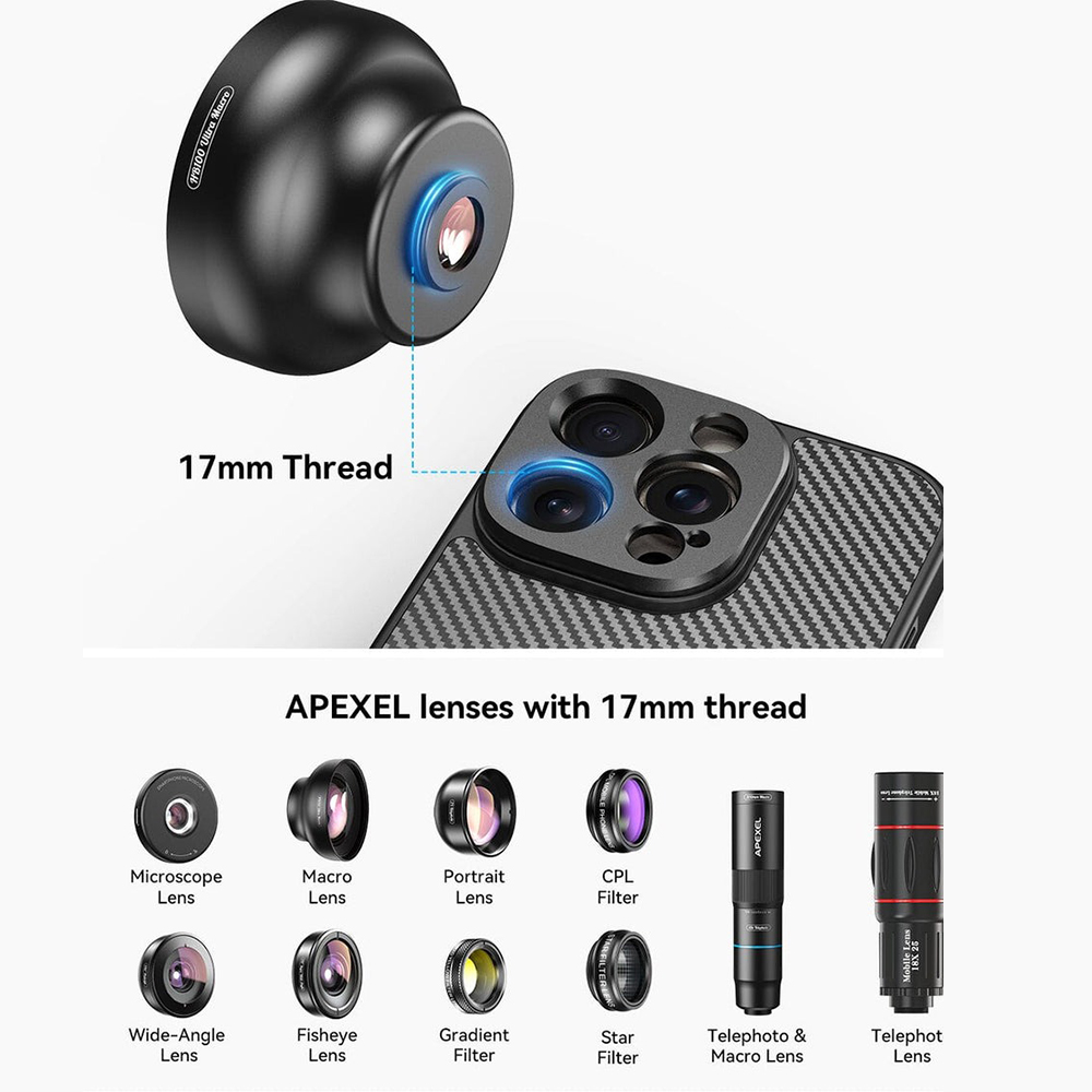 APEXEL Casing Smartphone Camera Filter Lens 17mm Thread Samsung S25 Ultra - APL-C17 Gambar produk APEXEL Casing Smartphone Camera Filter Lens 17mm Thread Samsung S25 Ultra - APL-C17