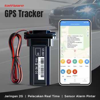 Taffware LOCATREX Alat Pelacak Mobil Motor GPS Tracker Alarm 2G 12-90V - ST901A