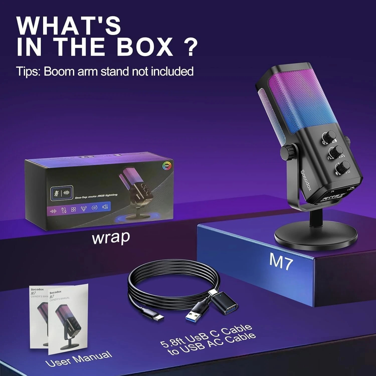 BINGJU Mikrofon Kondenser Condenser Microphone Studio with Stand - M7 Gambar produk BINGJU Mikrofon Kondenser Condenser Microphone Studio with Stand - M7