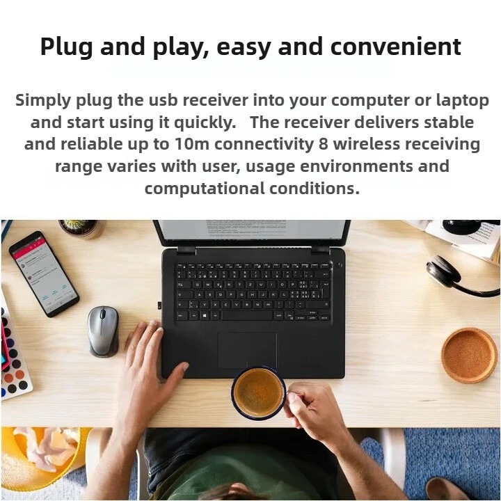 Logitech Mouse Wireless Comfortable Feel 2.4GHz 1000 DPI - M235 Gambar produk Logitech Mouse Wireless Comfortable Feel 2.4GHz 1000 DPI - M235