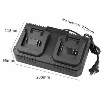 Gambar produk OUTDO Charger Baterai Bor Listrik 2 Slot EU Plug 3A for Makita 21V - 90030-CH