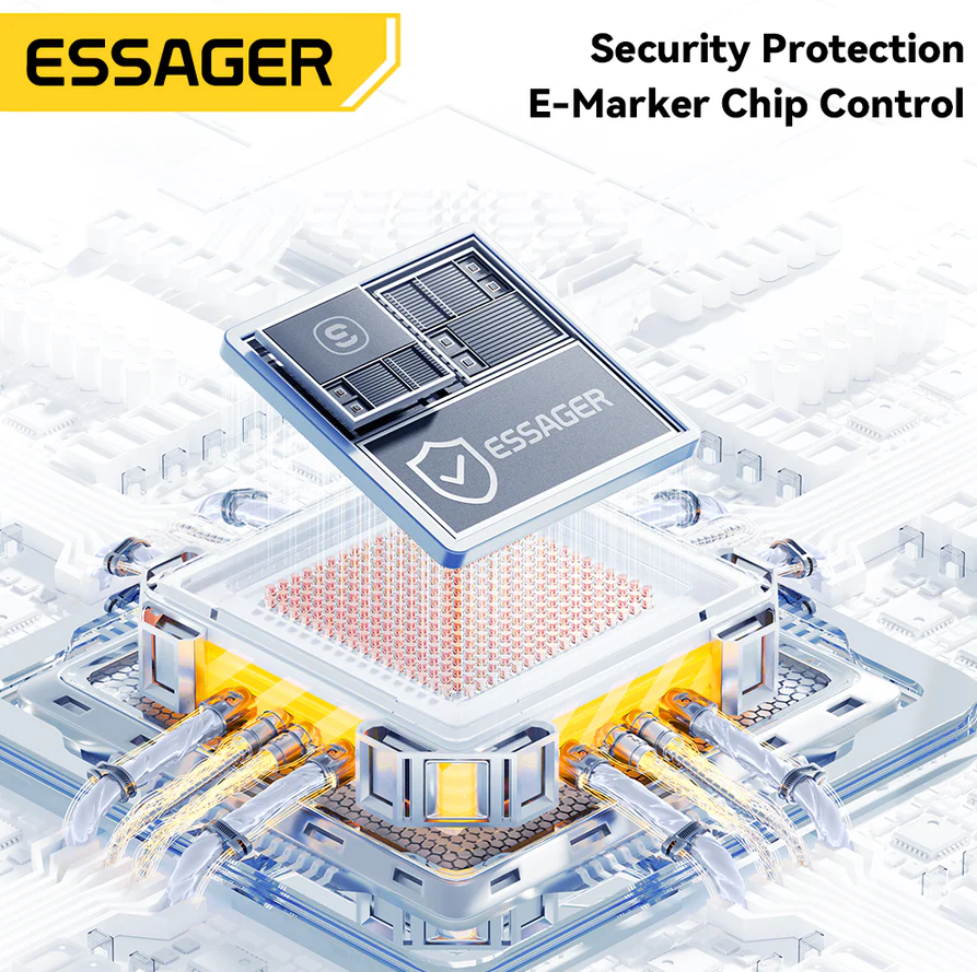 ESSAGER Kabel Data Spring USB Type C to Type C Fast Charging PD 100W - EXCTT1-CY01 Gambar produk ESSAGER Kabel Data Spring USB Type C to Type C Fast Charging PD 100W - EXCTT1-CY01