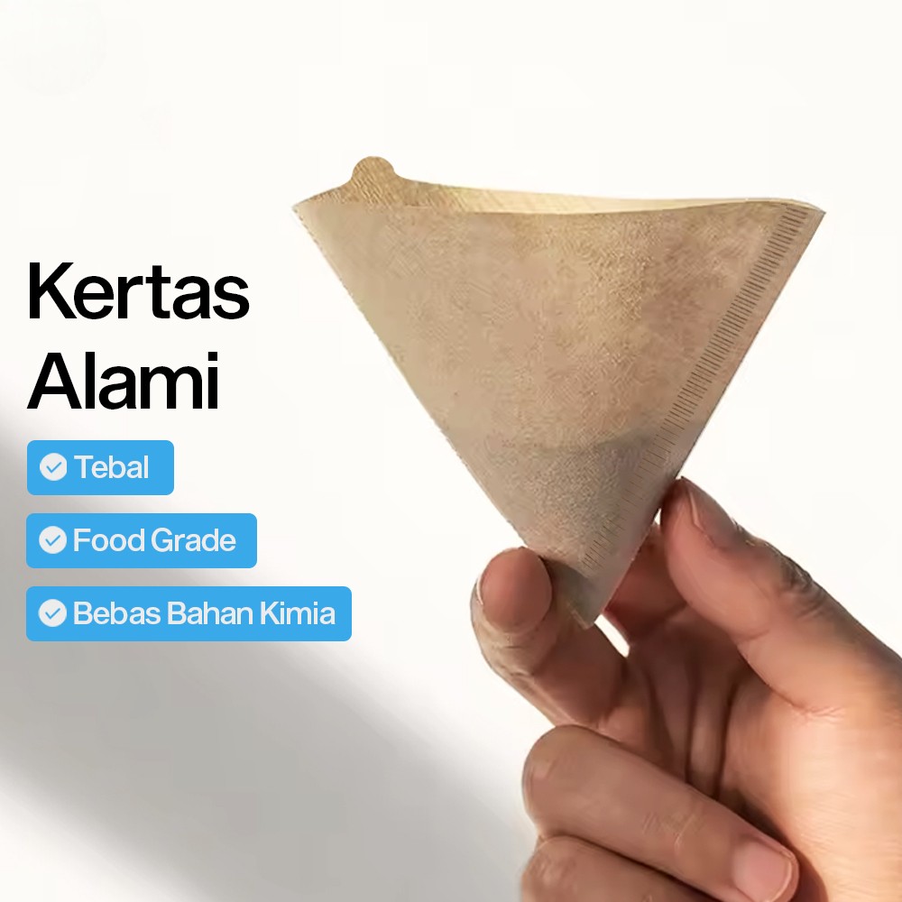 Gambar produk LOVITER Kertas Saringan Kopi Filter Paper V60 1-2 Cups 100 PCS - V02