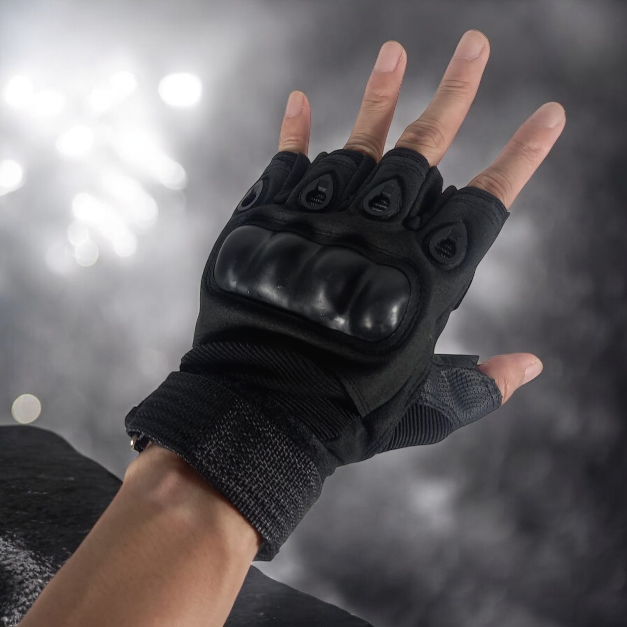 TaffSPORT Sarung Tangan Tactical Army Half Finger L - A6 Gambar produk TaffSPORT Sarung Tangan Tactical Army Half Finger L - A6