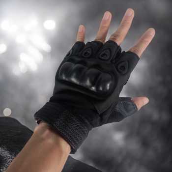 Gambar produk TaffSPORT Sarung Tangan Tactical Army Half Finger L - A6