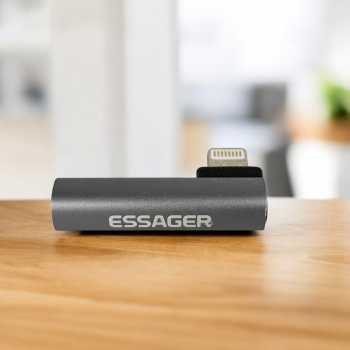 Gambar produk ESSAGER Earphone Adapter iPhone Lightning to 3.5mm L-Shape DAC - EOTGL-ZY0G-P
