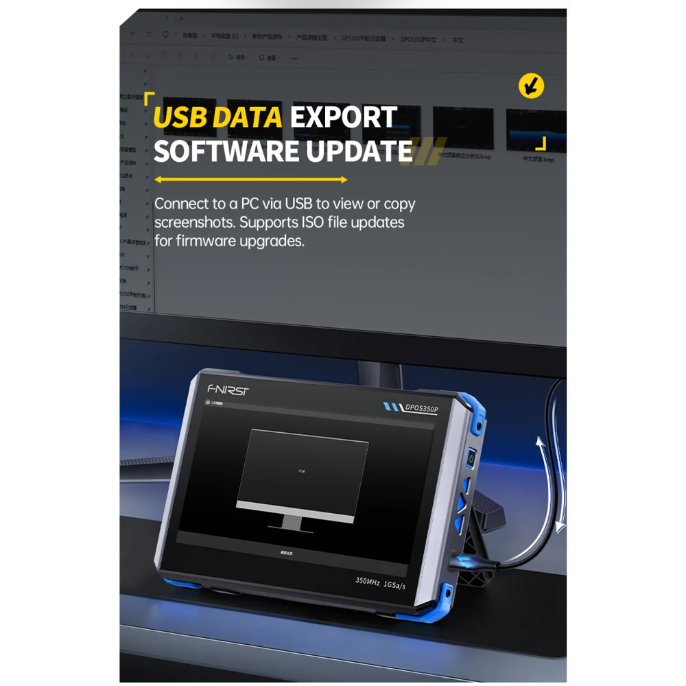 FNIRSI Digital Oscilloscope 4in1 Spectrum Frequency Signal Generator - DPOS350P Gambar produk FNIRSI Digital Oscilloscope 4in1 Spectrum Frequency Signal Generator - DPOS350P