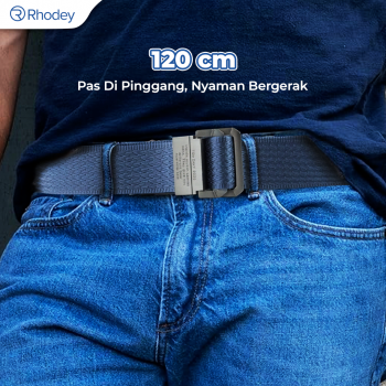 Gambar produk Rhodey Craftman Tali Ikat Pinggang Pria Canvas Buckle Belt - B1030