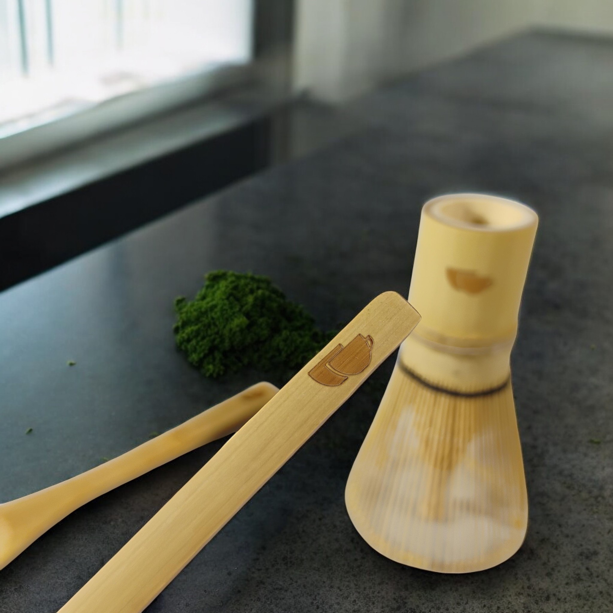 One Two Cups Matcha Set Kit Chasen Chashaku Chakoshi Bamboo 4 PCS - B41 Gambar produk One Two Cups Matcha Set Kit Chasen Chashaku Chakoshi Bamboo 4 PCS - B41