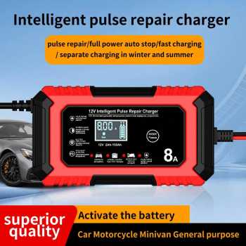RJ Tianye Charger Aki Mobil Motor Accu Battery LiFePO4 12V 8A 2-150Ah - RJ-C120801A