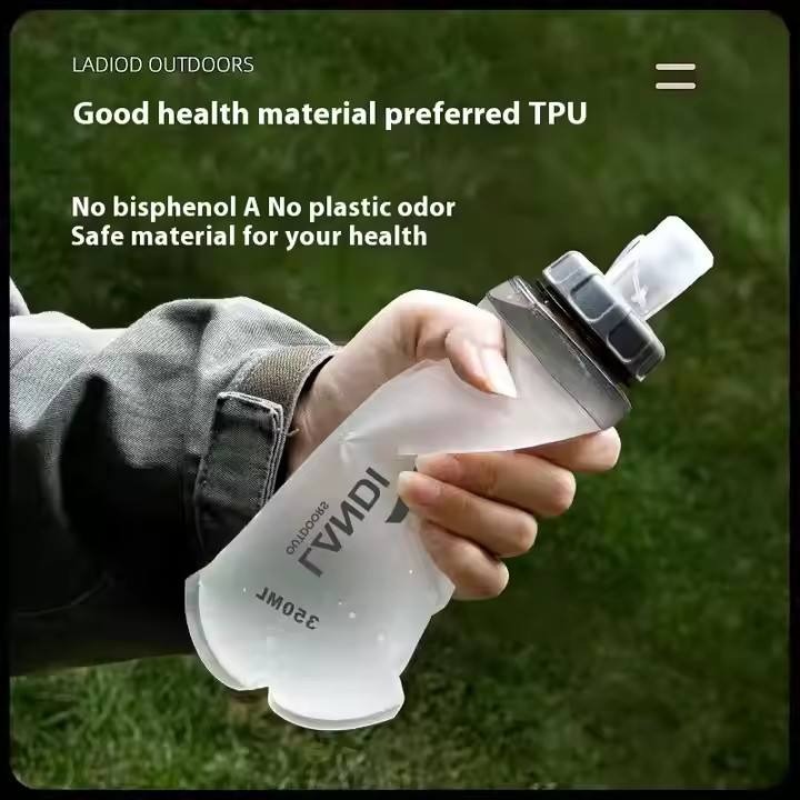 TaffSPORT Botol Minum Soft Flask Foldable Sport Water TPU 350ml - TF-60 Gambar produk TaffSPORT Botol Minum Soft Flask Foldable Sport Water TPU 350ml - TF-60