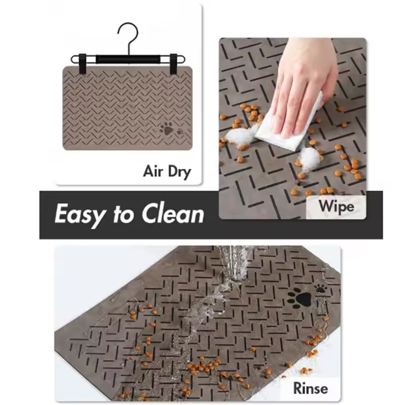 PAWLAND Alas Tempat Makan Kucing Anjing Feeding Mat Anti Slip 30x50cm - PL-10 Gambar produk PAWLAND Alas Tempat Makan Kucing Anjing Feeding Mat Anti Slip 30x50cm - PL-10