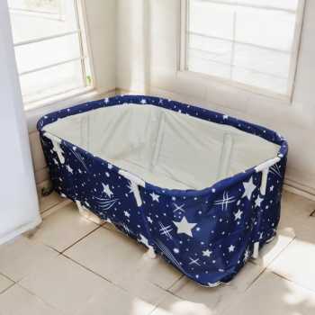 Xueqin SPA Bathtub Lipat Portable Adult Folding Bath 120x58x48cm - 18403