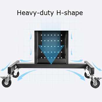 Gambar produk IBOWZ Bracket TV Floor Stand Wheel VESA 600x400 for 32-65 Inch TV - IB-65