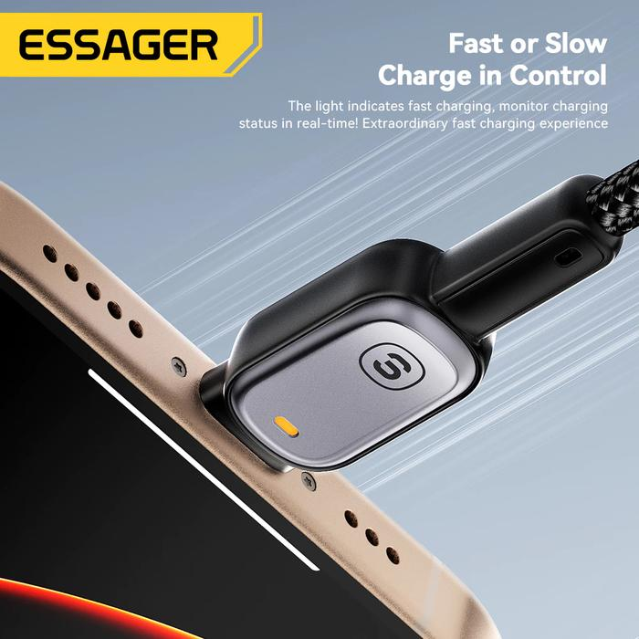ESSAGER Charging Cable USB Type C to USB Type C 480Mbps 60W 1M - EXCTT2-CZ0G-P Gambar produk ESSAGER Charging Cable USB Type C to USB Type C 480Mbps 60W 1M - EXCTT2-CZ0G-P