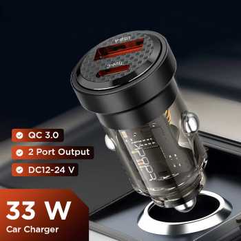 Toocki Car Charger Mobil Fast Charging PD QC 3.0 USB Type C Port 33W - TCCAC-WR01