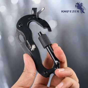 Gambar produk KNIFEZER Carabiner Pisau Lipat 5in1 Portable Knife Survival Tool EDC - RB-999B