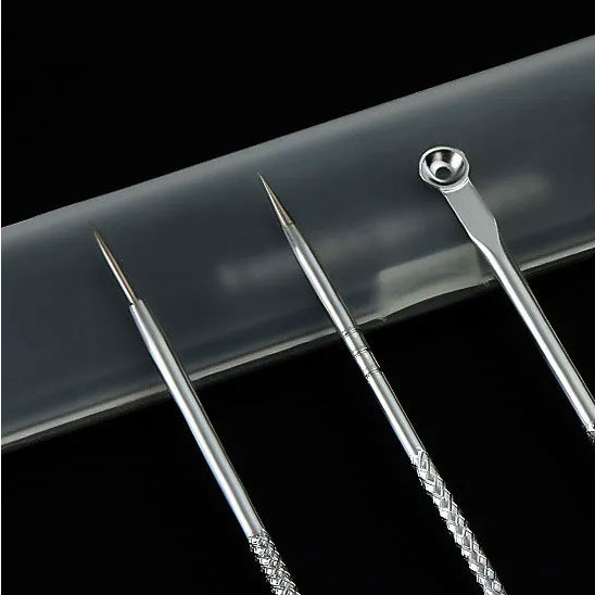 Biutte.co Face Care Skin Acne Pimple Needle Remover Kit 4PCS - AS1-B Gambar produk Biutte.co Face Care Skin Acne Pimple Needle Remover Kit 4PCS - AS1-B