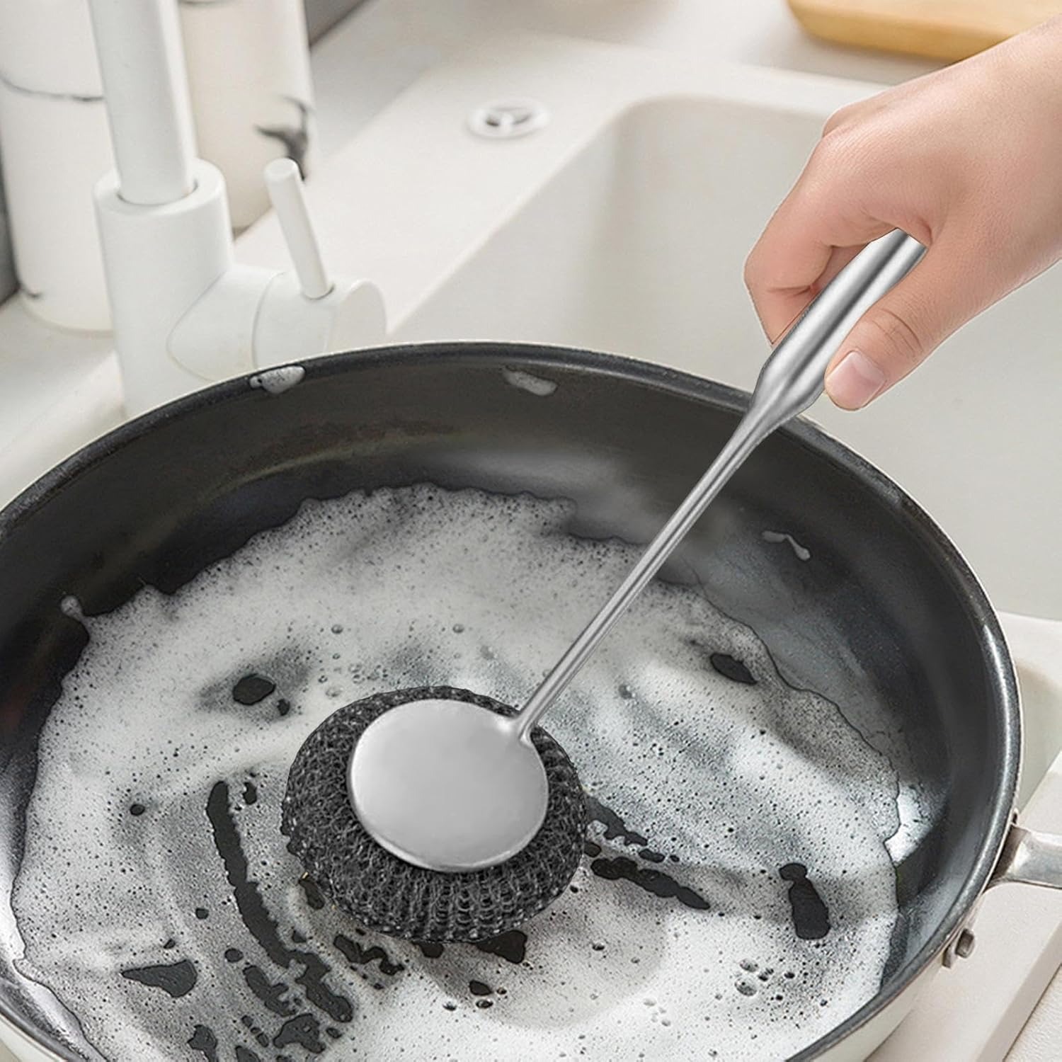 Onewly Sikat Kawat Cuci Piring Stainless Steel 201 Cleaning Wire Ball - ON-20 Gambar produk Onewly Sikat Kawat Cuci Piring Stainless Steel 201 Cleaning Wire Ball - ON-20