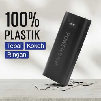 Gambar produk VARITIES Power Bank DIY Case Flashlight USB Port 2 PCS 18650 Flat Top - V600