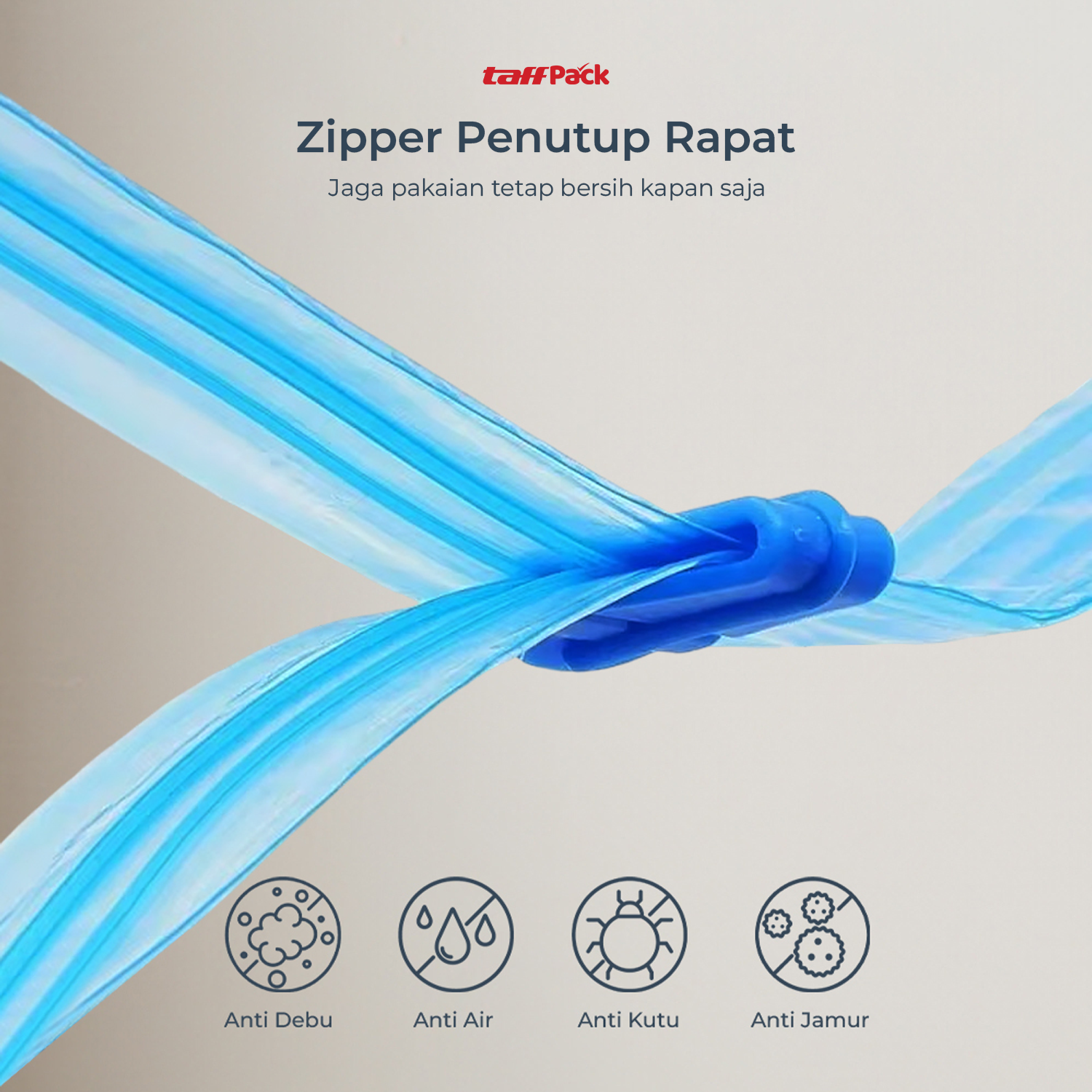 TaffPACK Kantong Plastik Vakum Pakaian Gulung Manual 40x60cm 1 PCS - TR028 Gambar produk TaffPACK Kantong Plastik Vakum Pakaian Gulung Manual 40x60cm 1 PCS - TR028