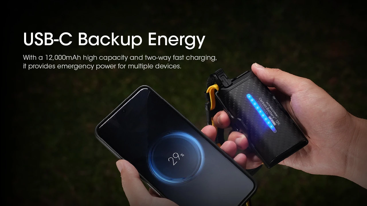 Gambar produk NITECORE Carbon Battery 12K Kit Baterai Headlamp NU45 NU54 12000mAh - CB12K