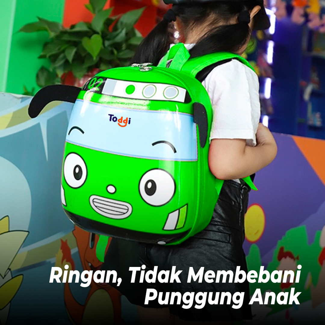Toddi Tas Ransel Sekolah Anak Backpack Model Bus Tayo - E-300 Gambar produk Toddi Tas Ransel Sekolah Anak Backpack Model Bus Tayo - E-300