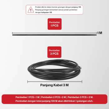 Gambar produk ALLWELL Kabel AWG Silicone Extra Soft Temperature Resistant Wire 1M 11 AWG - MU-5