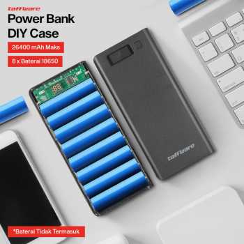 Gambar produk Taffware Power Bank DIY Case LCD Display Dual USB Port 8 PCS 18650 - A8