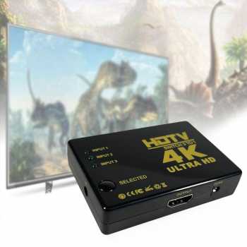 Duorem HDMI Switcher Splitter 3 Port 4K x 2K Ultra HD with Remote - SY-301