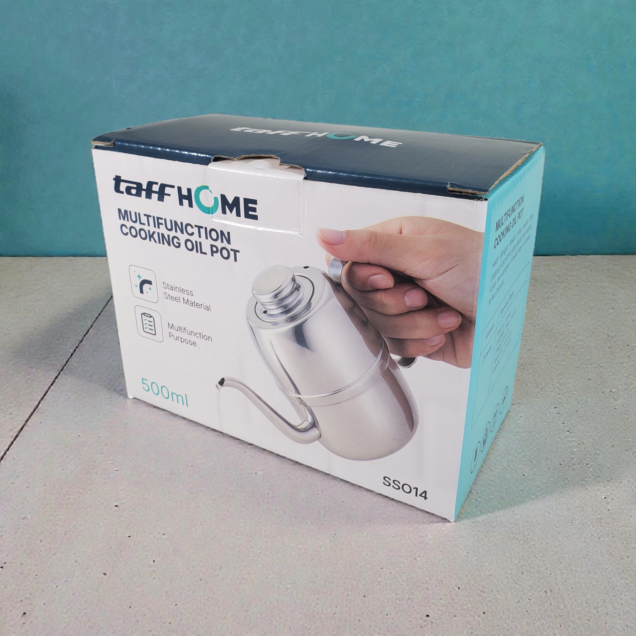 TaffHOME Teko Minyak Serbaguna Multifunction Cooking Oil Pot 500ml - SSO14 Gambar produk TaffHOME Teko Minyak Serbaguna Multifunction Cooking Oil Pot 500ml - SSO14