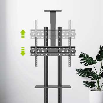 Gambar produk IBOWZ Bracket TV Floor Stand Wheel VESA 600x400 for 32-65 Inch TV - 1500B