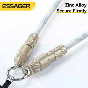 Gambar produk ESSAGER Kabel Data 2in1 Lanyard USB Type-C Fast Charging PD 60W 1.2M - EXCTT2-JC01-P