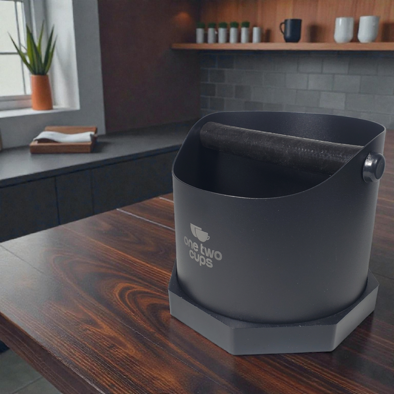 One Two Cups Wadah Ampas Kopi Espresso Knock Box Container Non Slip 1.6L - FKBMZ-009 Gambar produk One Two Cups Wadah Ampas Kopi Espresso Knock Box Container Non Slip 1.6L - FKBMZ-009