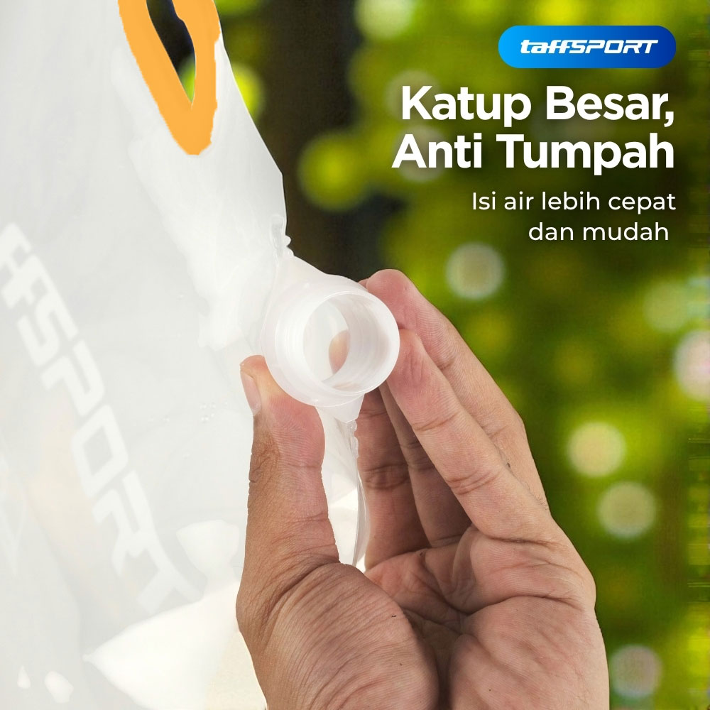 TaffSPORT Kantong Air Minum Lipat Multifungsi Portable Water Bag 10L - OT009 Gambar produk TaffSPORT Kantong Air Minum Lipat Multifungsi Portable Water Bag 10L - OT009