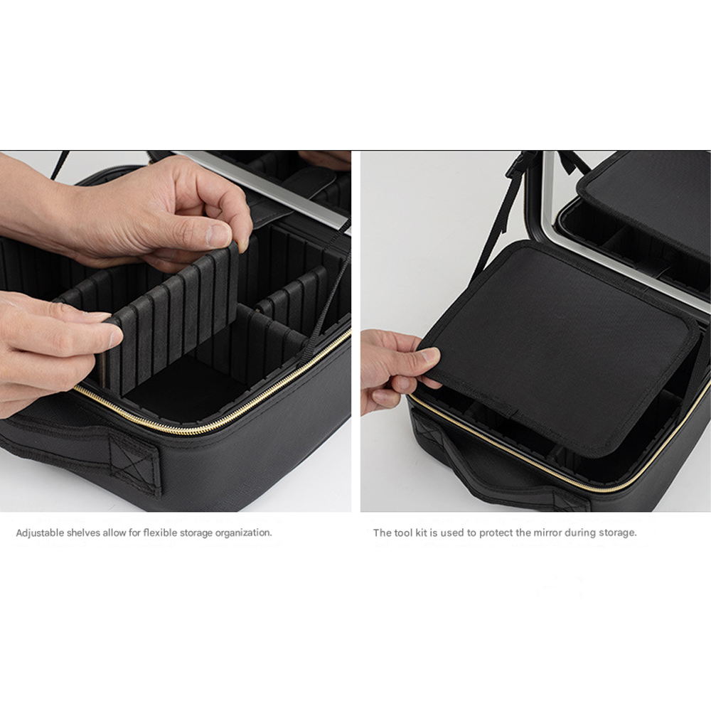 SNU Tas Organizer Make Up Kosmetik Multifungsi with Mirror 26x23x12cm V-shaped - F300 Gambar produk SNU Tas Organizer Make Up Kosmetik Multifungsi with Mirror 26x23x12cm V-shaped - F300