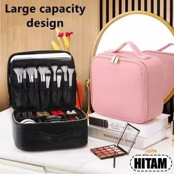 NICELAND Tas Kosmestik Kaca Mirror Make Up Travel Organizer 26x23x12cm - NL-10